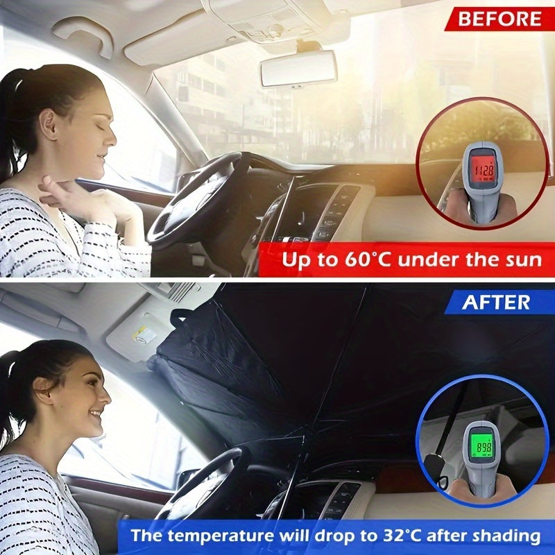 ☀️ ShadeGuard™ Roll-Up Car Sunshade