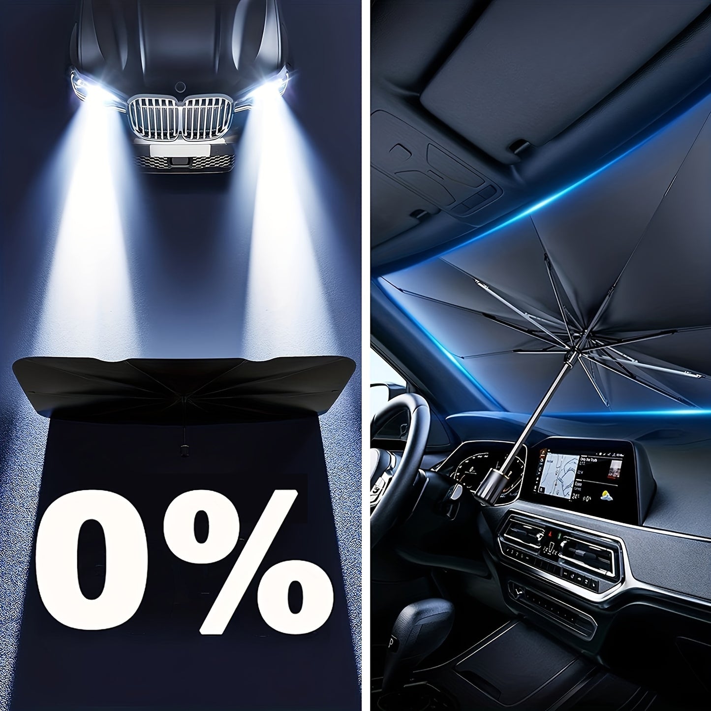 ☀️ ShadeGuard™ Roll-Up Car Sunshade
