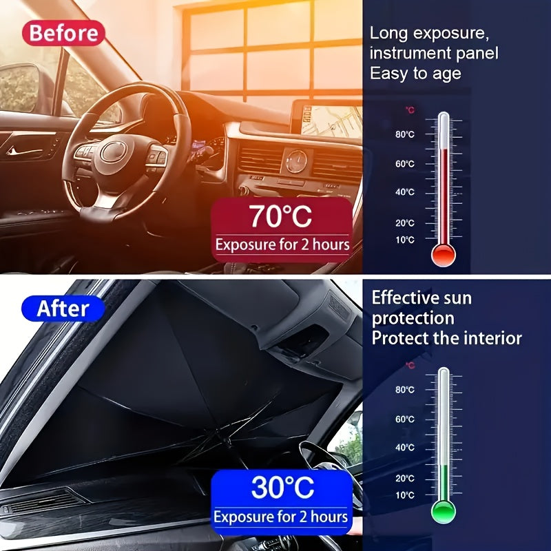 ☀️ ShadeGuard™ Roll-Up Car Sunshade